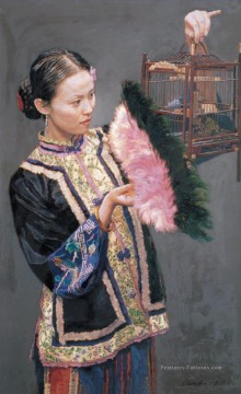 Chinoise œuvres - Fille de levage cage chinoise CHEN Yifei fille